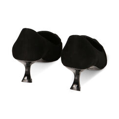 Mocasines negros de microfibra, tacòn 5,7 cm, Primadonna, 224934980MFNERO036, 003 preview