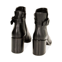 Stivaletti neri in pelle, tacco 6,5 cm, Primadonna, 229474043PENERO035, 003 preview