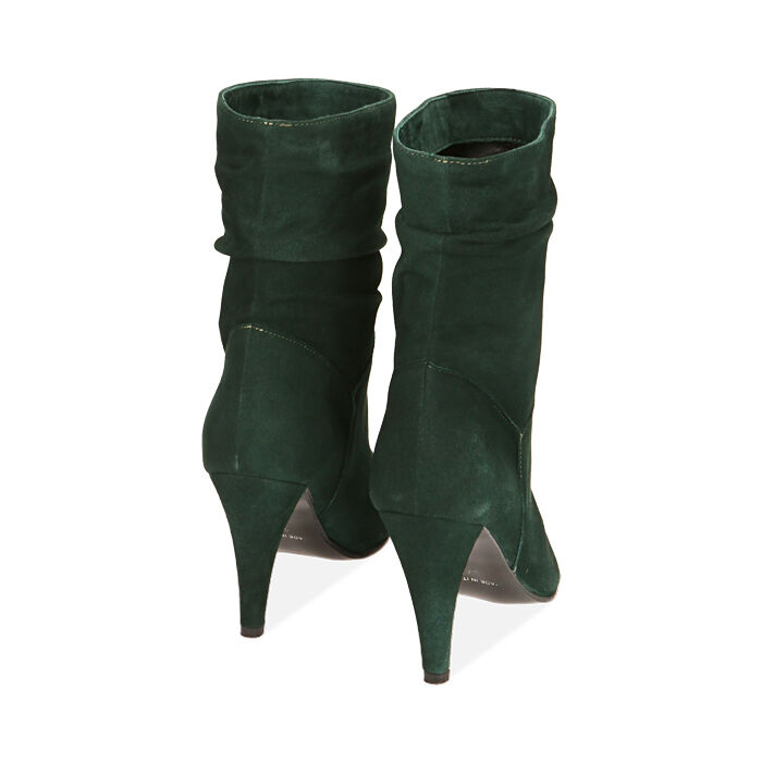 Bottines daim vert outlet