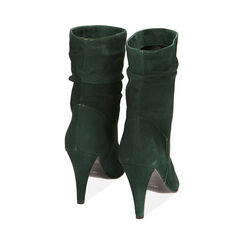 Ankle boots verdi in camoscio, tacco 10 cm , Primadonna, 20L660062CMVERD035, 003 preview