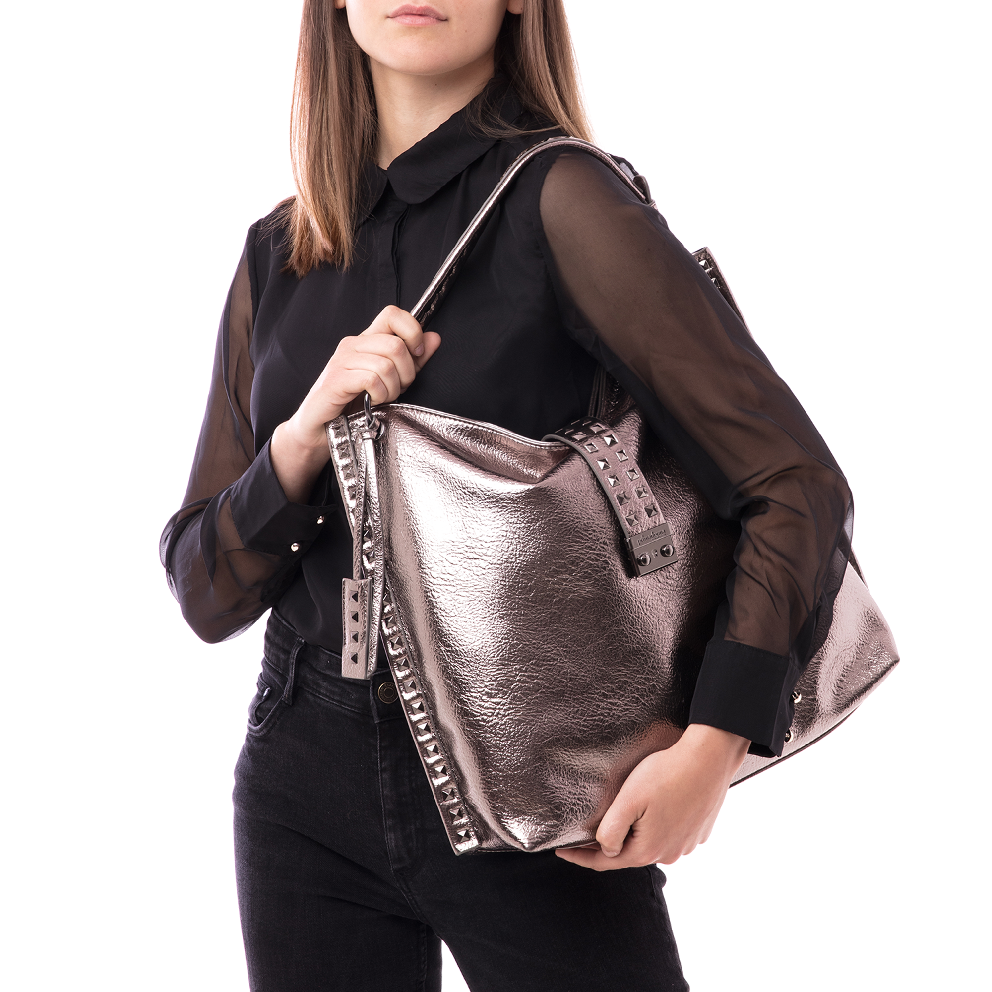 Maxi bag canna di fucile in laminato | Primadonna Collection