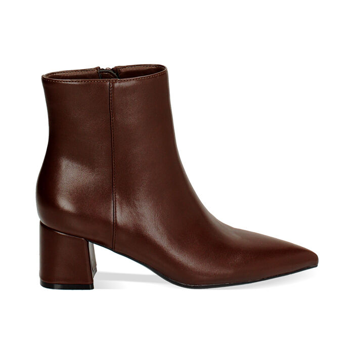 Tronchetto marrone tacco largo 6 cm I Primadonna Collection