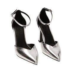 Décolleté cinturino argento, tacco 9,5 cm, Primadonna, 222159707LMARGE035, 002 preview