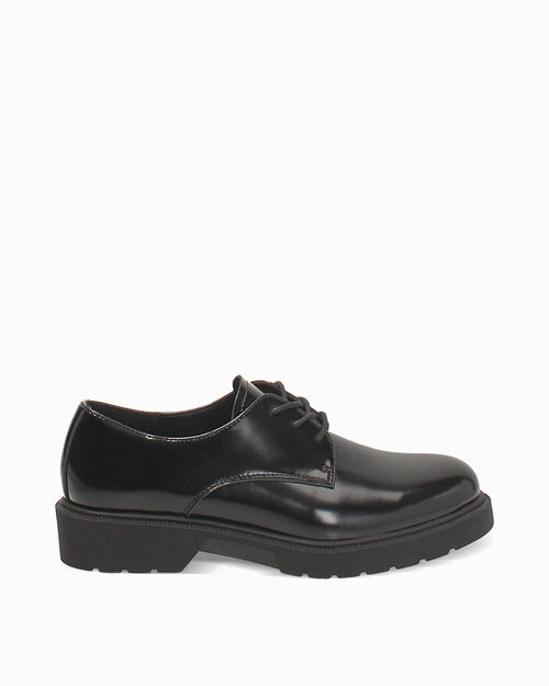 CHAUSSURES POUR FEMMES OXFORD SYNTHETIQU, BLACK
