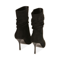 Ankle boots neri in microfibra, tacco 8,5 cm , Primadonna, 202162815MFNERO036, 003 preview