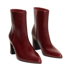 Tronchetti bordeaux lucidi con tacco 7,3 cm, Primadonna, 264909513EUBORD036, 003 preview