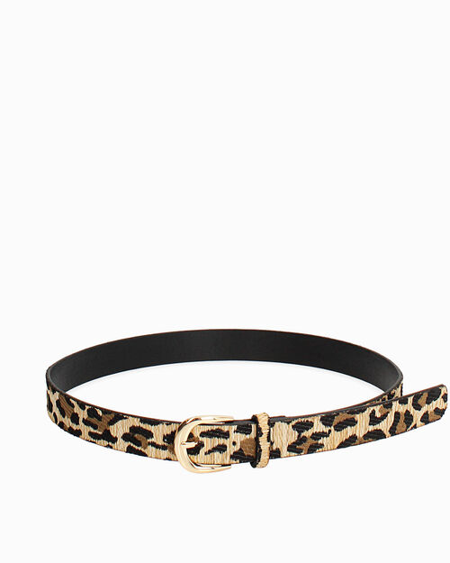 Cintura leopard con dettagli urban chic, LEOPARD