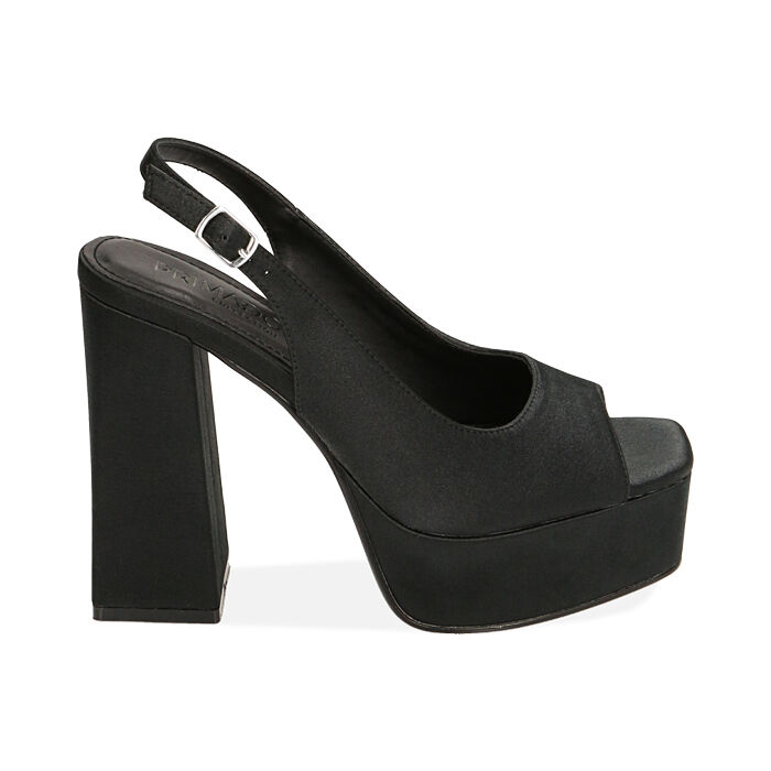 Scarpe tacco nere sales sandalo