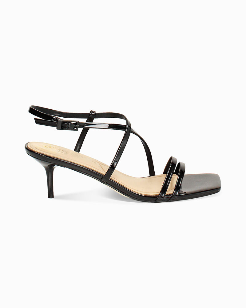Sandalo donna nero in vernice, tacco 5,5 cm image number null