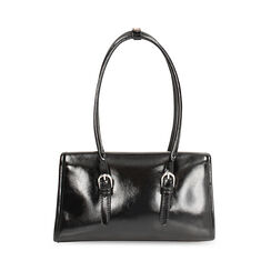 Borsa a mano nera con finiture lucide, Primadonna, 265100318EUNEROUNI, 004 preview