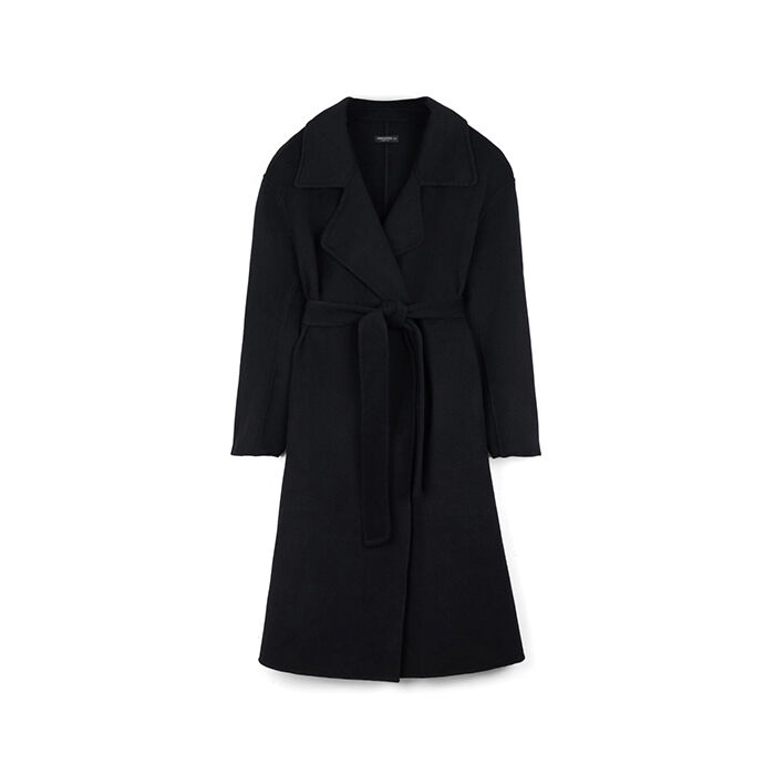 Manteau élégant en tissu noir avec des détails sophistiqués, Primadonna, 261950802TSNEROM