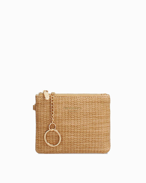 Porte-monnaie cognac avec d&eacute;tails chics, COGNAC
