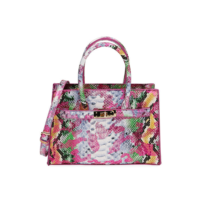 Mini bag donna fucsia stampa pitone | Primadonna Collection