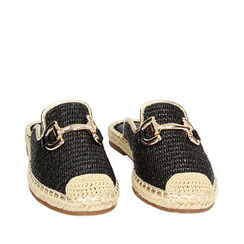 Sabots noirs en raphia, Primadonna, 234902002RFNERO036, 002a