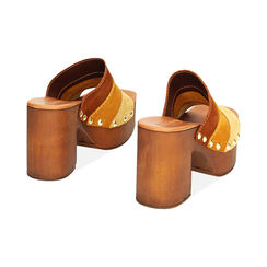 WOMEN SHOES CLOG SUEDE COGN, Primadonna, 234387877CMCOGN035, 003 preview