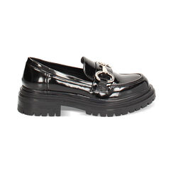 Mocassino nero abrasivato con morsetto, Primadonna, 243012218ABNERO035, 001 preview