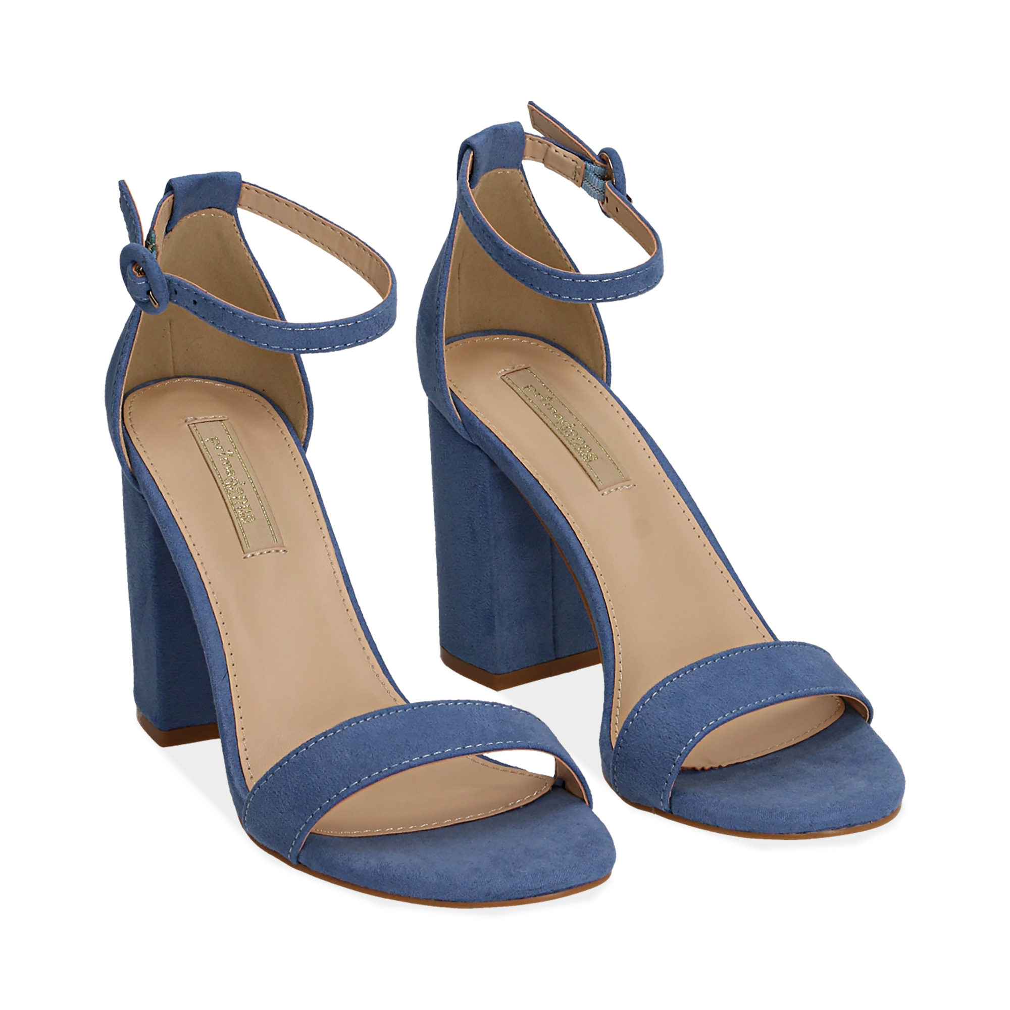 sandali tacco azzurri