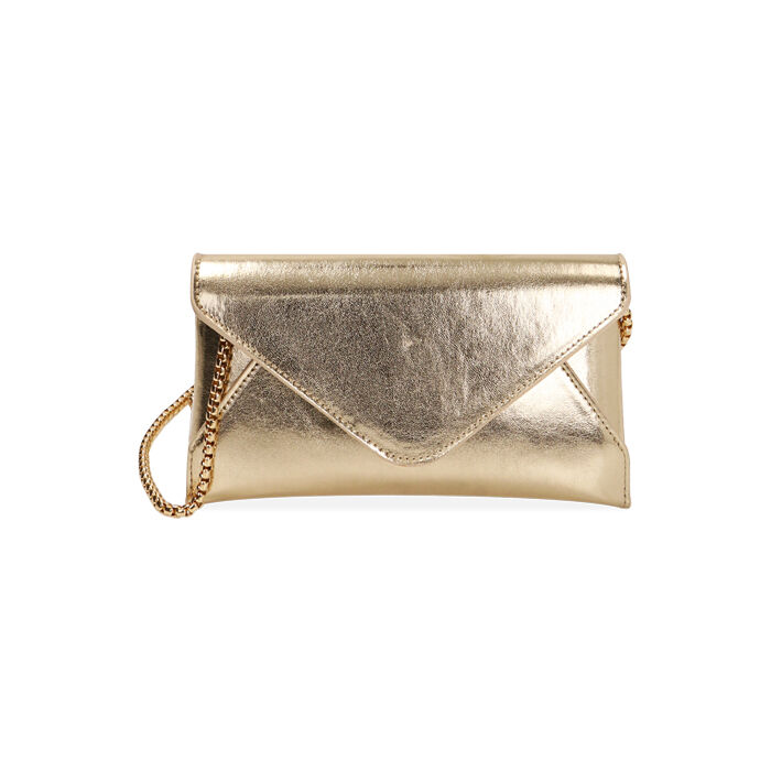 Borsa a tracolla oro laminato, Primadonna, 215124695LMOROGUNI