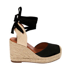 Alpargatas negras en microfibra, Primadonna, 234920101MFNERO036, 001a