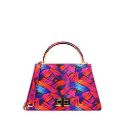 Mini sac femme multicolore-bleu orange en satin, Primadonna, 255126021RSMUBAUNI, 001a