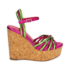 Compensées fuchsia en laminé, Primadonna, 232721722LMFUCS038, 001 preview