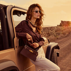 Mini bag testa di moro con dettagli chic, Primadonna, 27D900674EPMOROUNI, 002a