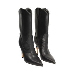 Botines negros con tac&oacute;n de 10 cm, Primadonna, 272104530EPNERO035, 003 preview