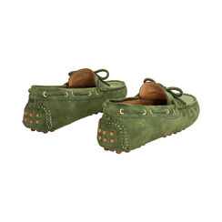 Mocassini verdi in camoscio, Primadonna, 27Z104308CMVERD036, 004 preview