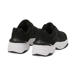 Dad shoes nere in microfibra, zeppa 4,50 cm, Sneakers, 142619462MFNERO, 004 preview