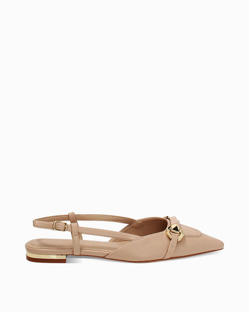 Ballerine slingback beige con fascino elegante, BEIGE