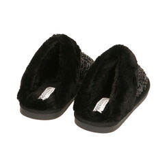 Pantofole nere in paillettes, Primadonna, 204702208PLNERO036, 003 preview