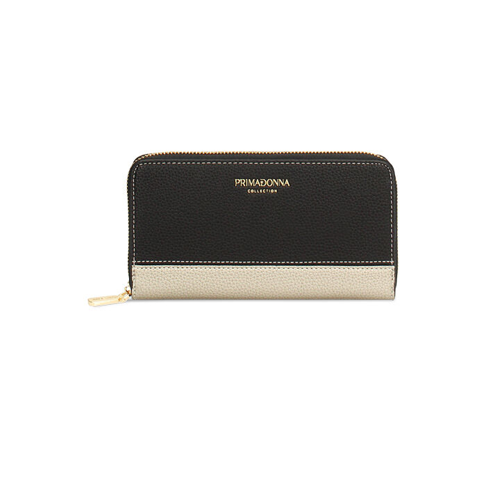 Portafoglio nero bicolor Primadonna Collection