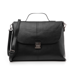 Borsa nera in eco-pelle,