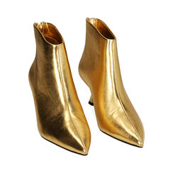 Ankle boots oro laminato, tacco 5,5 cm , Primadonna, 204954401LMOROG035, 002 preview