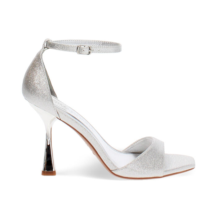 Sandali argento tacco 9,5 cm, Primadonna, 274961217SGARGE035