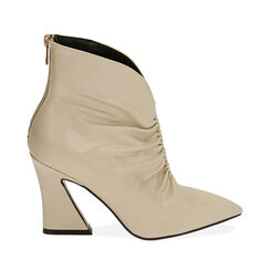Bottines blanc cassé, talon 9 cm , Special Price, 202139309EPPANN036, 001a