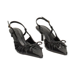 Décolleté slingback donna nere con fiocchetto, Primadonna, 254931517EPNERO035, 003 preview