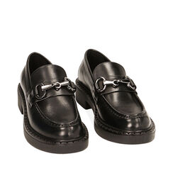 Mocassini platform in pelle nera, Primadonna, 22B811209PENERO036, 002a