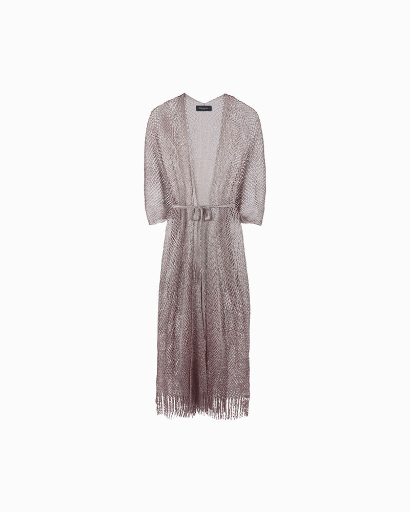 Poncho femme champagne en tissu image number null