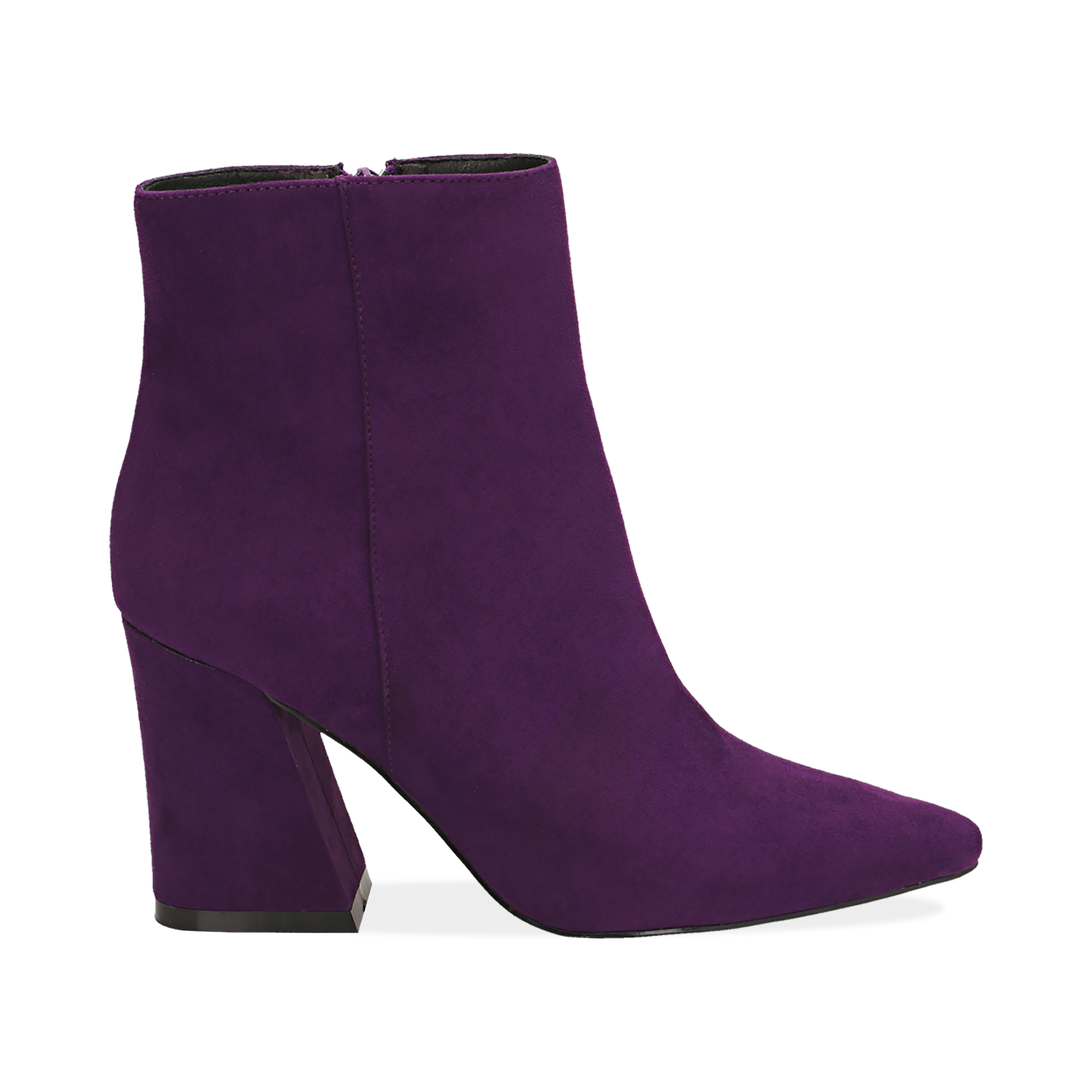 Ankle boots viola, tacco trapezio 8,5 cm | Primadonna Collection