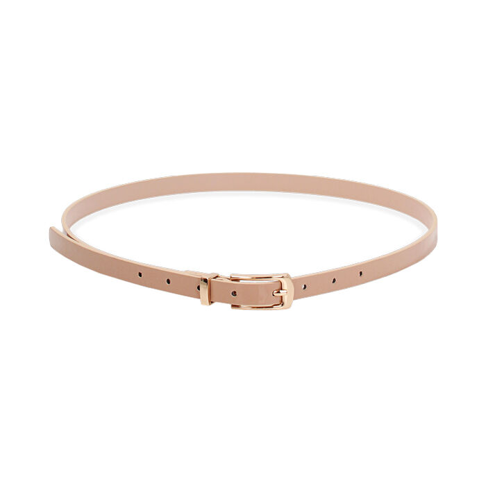 Ceinture femme nude vernie étroite, Primadonna, 25B413456VENUDEUNI