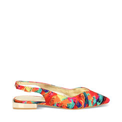 Ballerines slingback femme multicolores en satin, Primadonna, 254946666RSMUAR036, 001a