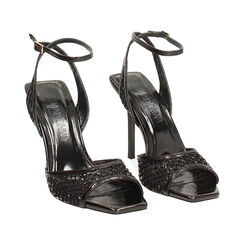 Sandales noires avec pierres talon 9,8 cm, Primadonna, 272131309TRNERO035, 003 preview