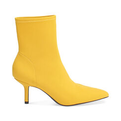 Tronchetti ocra elasticizzati con tacco da 7 cm, Primadonna, 264972601LYOCRA036, 001 preview
