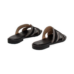 Sandalias planas de mujer negras de tela, Primadonna, 254959329TSNERO036, 004 preview