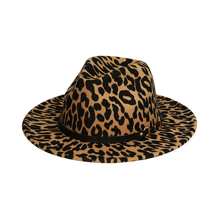 Chapeau en microfibre imprimé léopard , Primadonna, 20B401903MFLEOPUNI