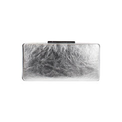 Clutch argento in laminato con tracolla removibile, Primadonna, 262342370LMARGEUNI, 001 preview