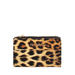 Portafoglio leopard in tessuto, 245102404LYLEOPUNI, 001a