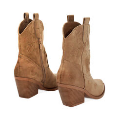 Tronchetti texani taupe tacco 6,5 cm, Scarpe, 273079111MFTAUP036, 003 preview