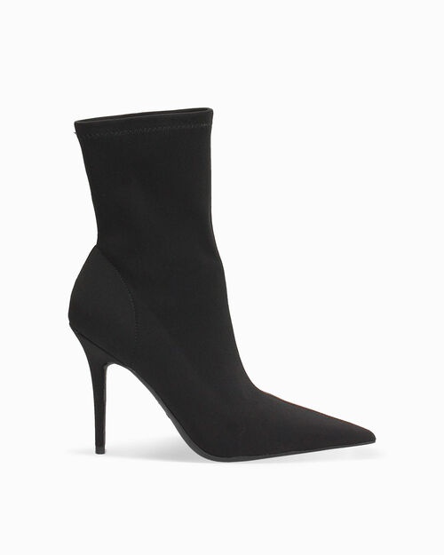 Black ankle boots with 10.5 cm heel, BLACK
